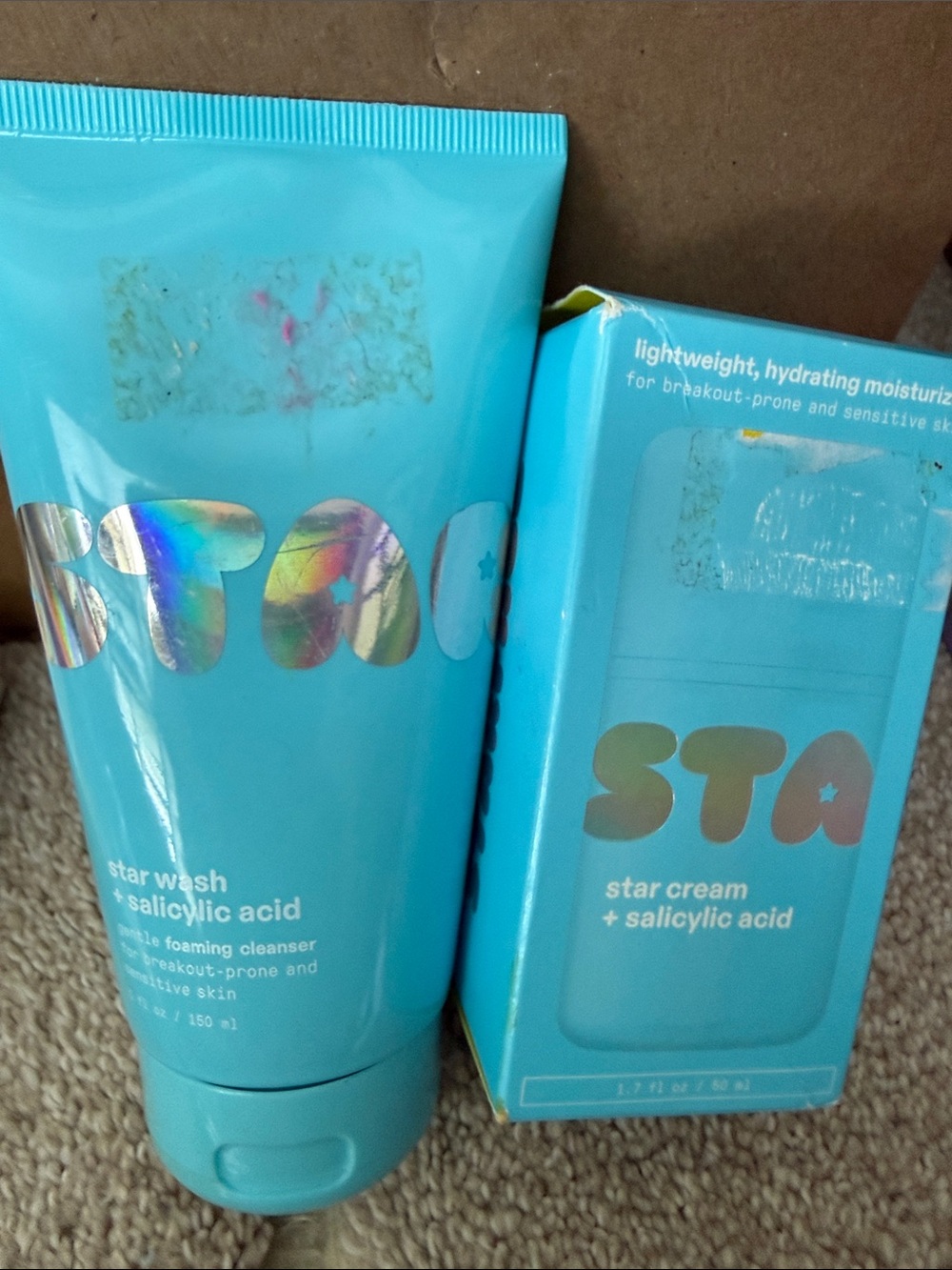 STAR Wash + Cream Skincare Duo in Aqua Blue